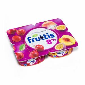 Йогурт Fruttis вишня, персик-маракуя 8% 115г
