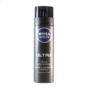 Пена для бритья Nivea Men Ultra с активном углём 200мл