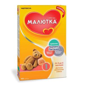 Смесь Малютка 1 мол.с рож.350гр