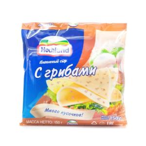 Eritilgan pishloq Hochland qo'ziqorinli kesilgan 150g
