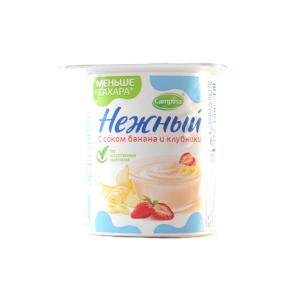 Йогурт Campina с соком банана и клубники 95г
