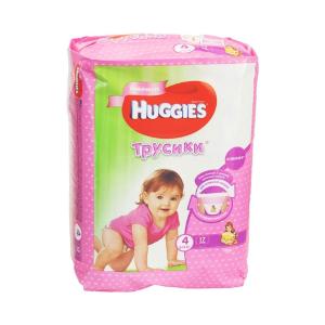 Trusiklar Huggies Qizbollarga 4 (9-14 kg) 17dona