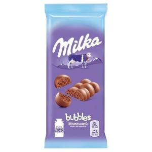Шоколад Milka bubbles молочный пористый 80г