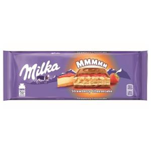 Шок.Milka вкус чизкейка клубн.начин.300г