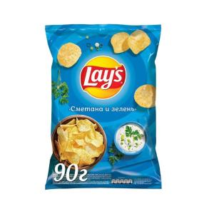 Чипсы Lay's Сметана и зелень 81г