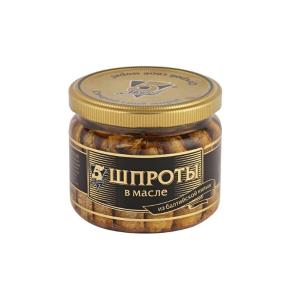 Шпроты 5 Морей в масле с/б 270г