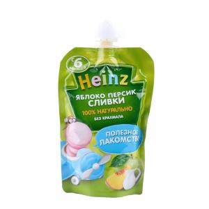 Пюре Heinz яблоко, персик, сливки с 6м 90г
