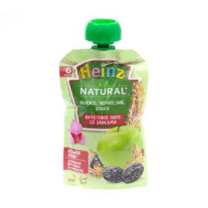 Пюре Heinz яблоко, чернослив и злаки с 6м 90г